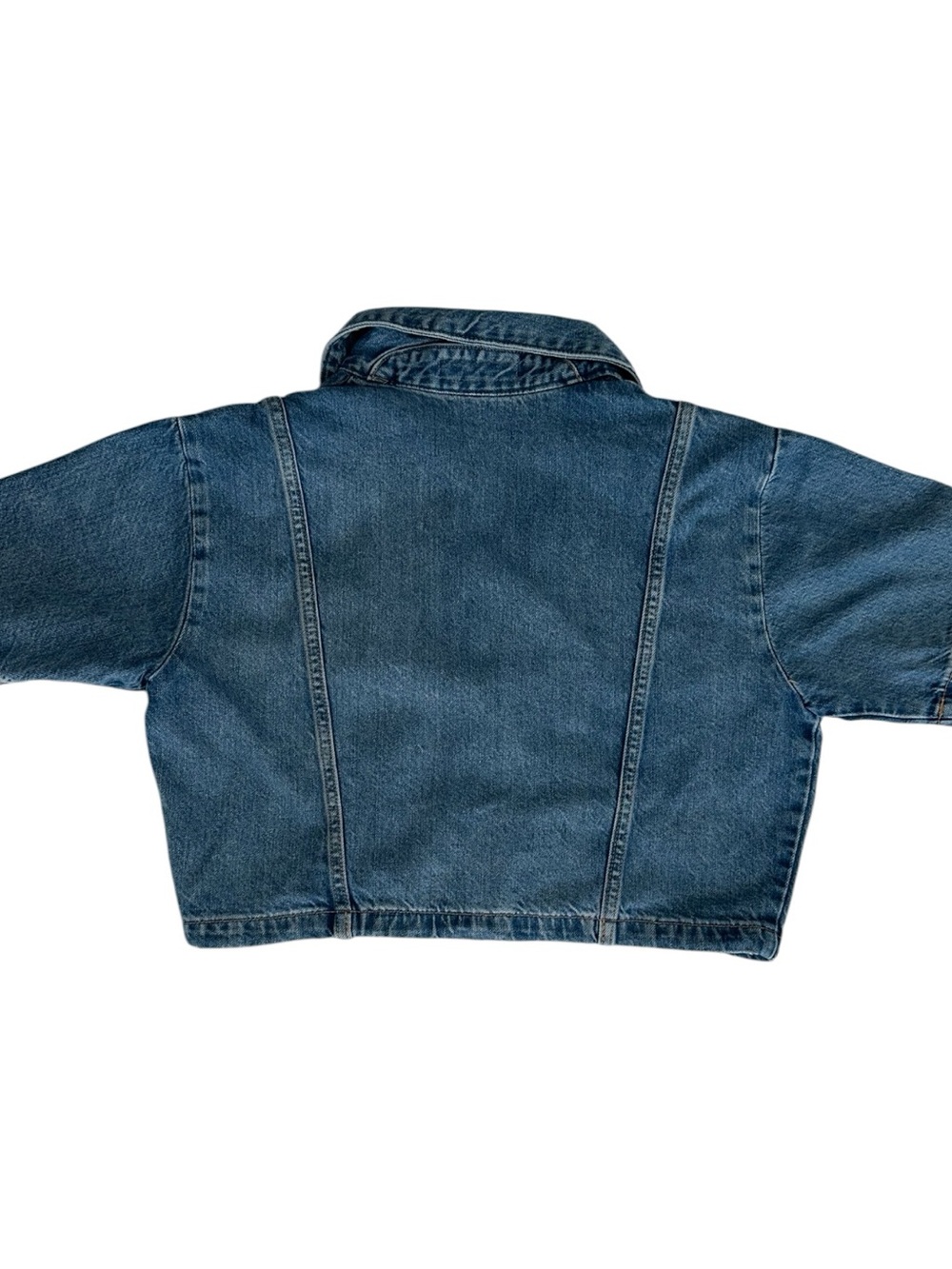 Zara Cropped Denim Shirt - Picture 3 of 11